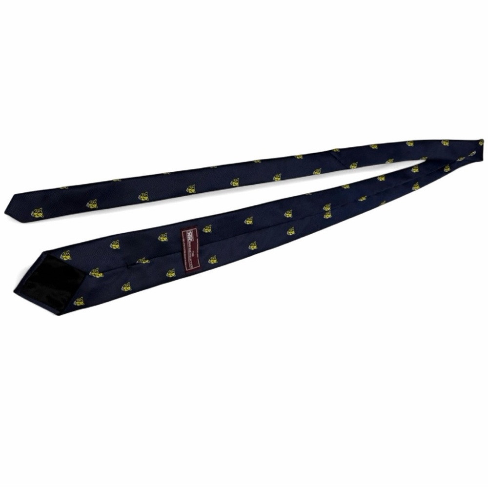 Rahr & Rahr Collection-Navy-Panther Print Mens Tie-Made in USA-Collegiate-2000s - Picture 3 of 7